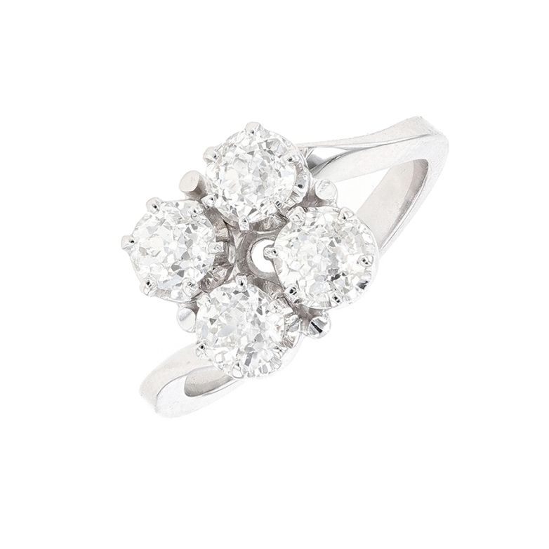 Acheter Bague vintage diamants 1.20 carat or blanc 4.60g Comme neuf - 1690,00 € Bague vintage diamants 1.20 carat or blanc 4.60g Comme neuf - reconditionné disponible sur Gemme Les Bijoux